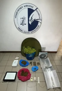 ΕΝΤΟΠΙΣΤΗΚΕ ΕΡΓΑΣΤΗΡΙΟ ΕΣΩΤΕΡΙΚΗΣ ΚΑΛΛΙΕΡΓΕΙΑΣ ΚΑΝΝΑΒΗΣ – ΚΑΤΑΣΧΕΘΗΚΑΝ 67 ΦΥΤΑ ΚΑΙ 2 ΚΙΛΑ